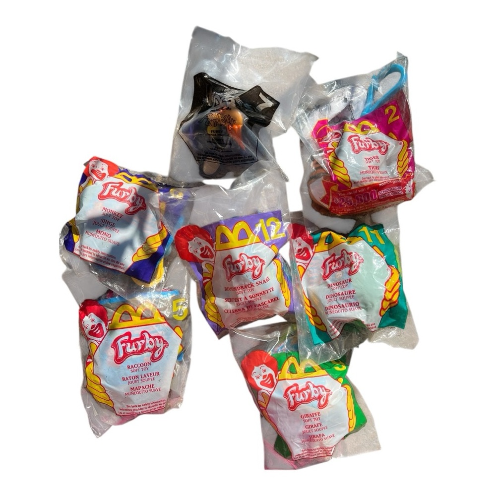 SOLD Lot If 7 McDonald’s Furby Hapoy Meal Toys - Picture 7 of 7